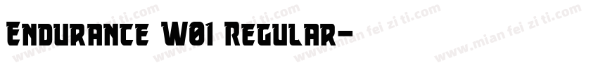 Endurance W01 Regular字体转换